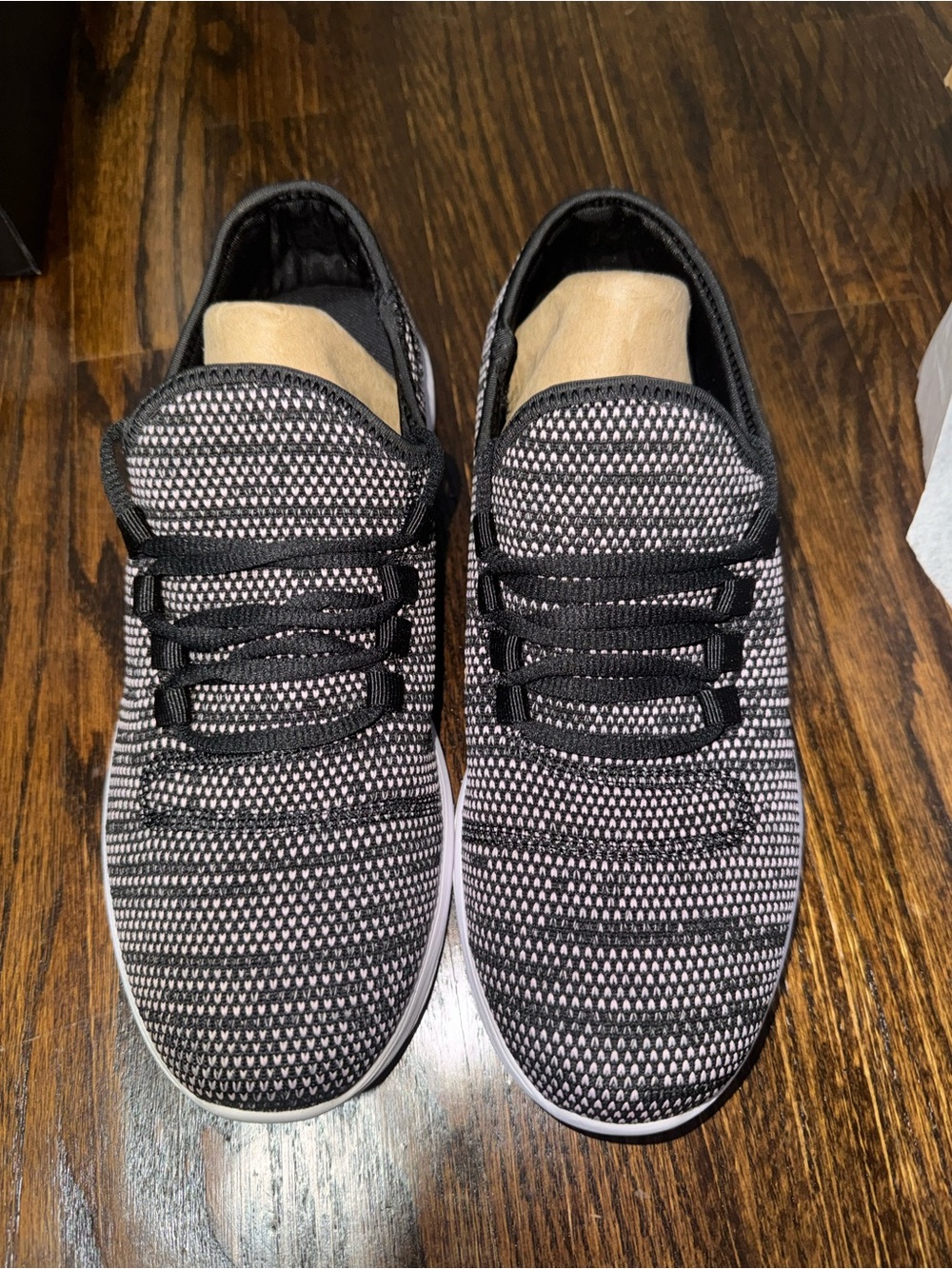 Women’s Lightweight Knit Strikeforce bowling Slip-On Sneakers - Black/Gray - Picture 2 of 6